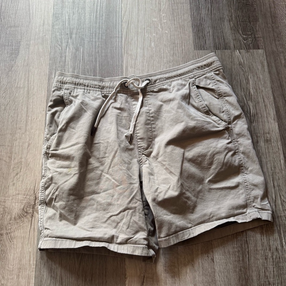 Hollister Men's Light Tan Flat Front Shorts